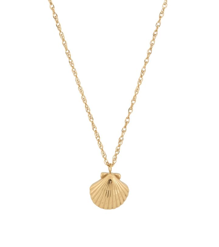 Beachcomber Shell Necklace Gold
