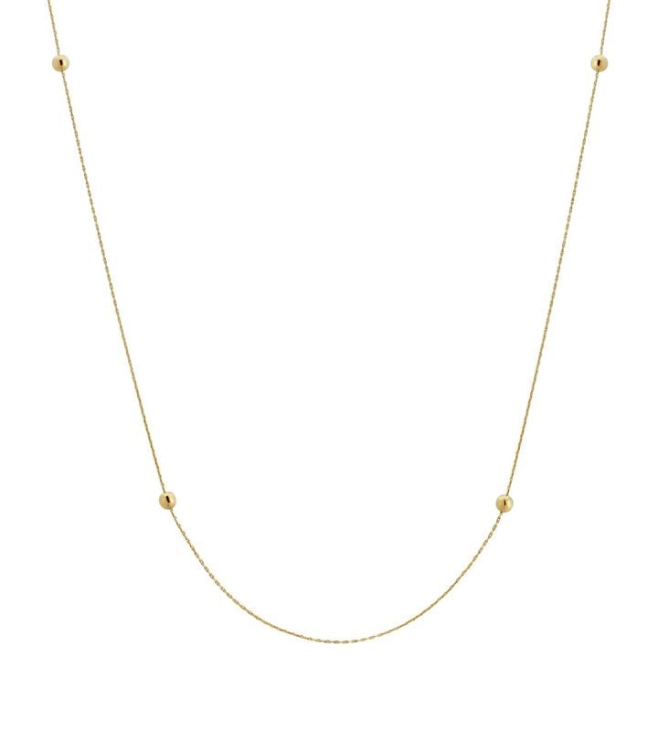 Bead Necklace Multi Gold
