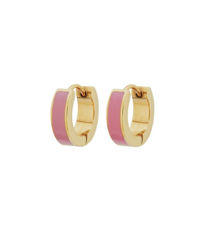 Fave Hoops Pink Gold