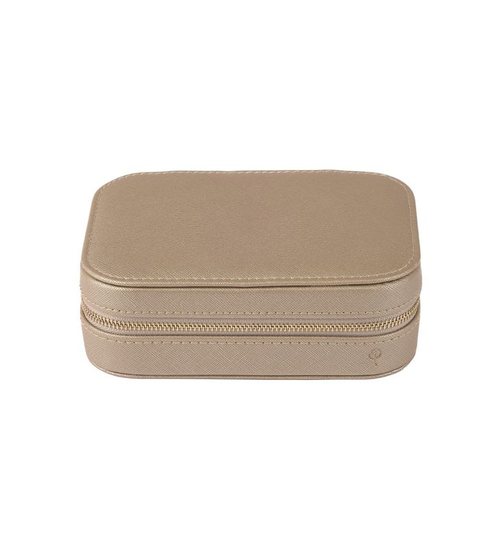 Jewellery Travel Case L Light Clay Gold