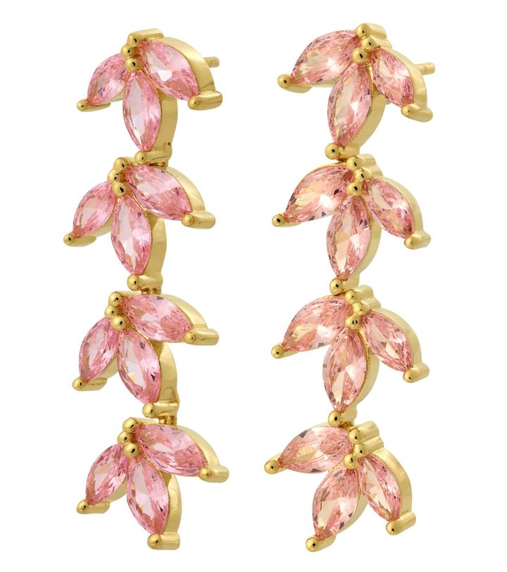 Laurel Earrings Pink Gold