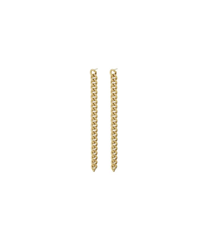 Lourdes Chain Earrings Gold