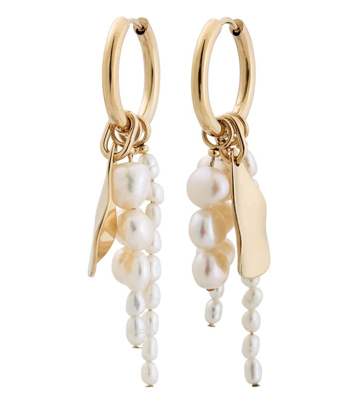 Oyster Pearl Earrings Gold