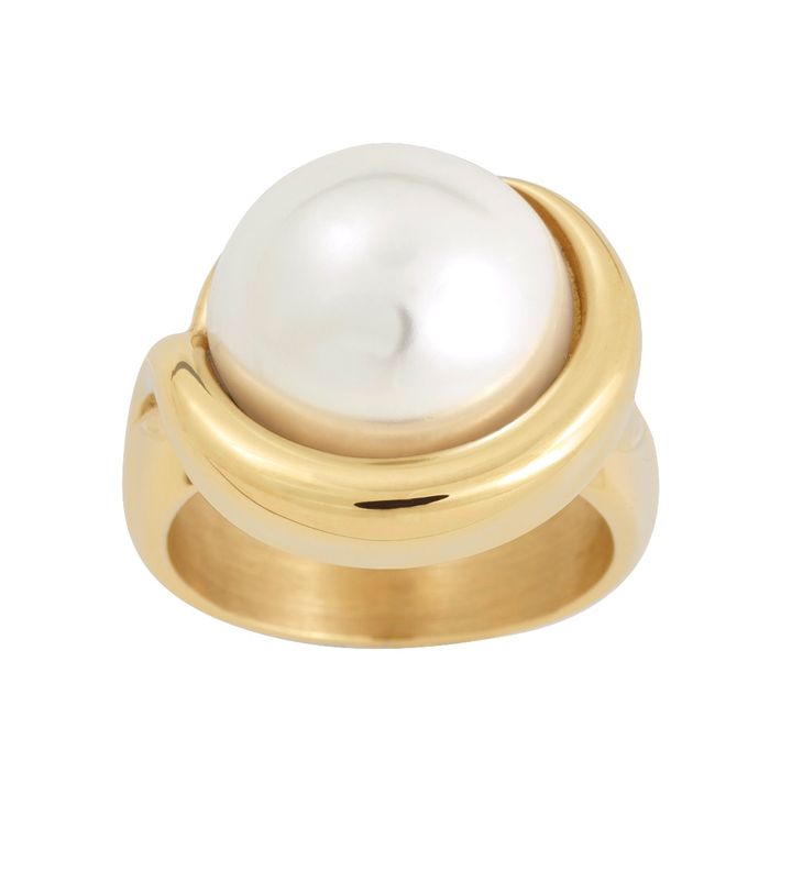 Parisian Pearl Ring Maxi Gold