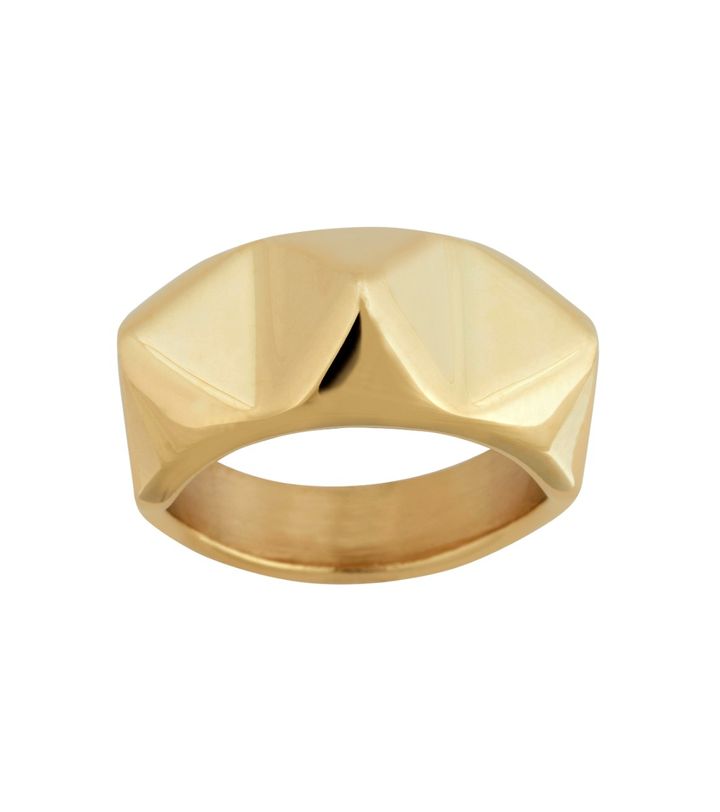 Peak Rivet Ring Gold