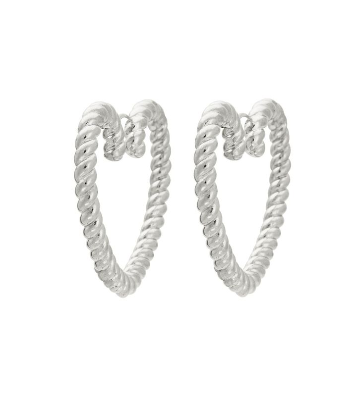 Rope Heart Earrings Steel