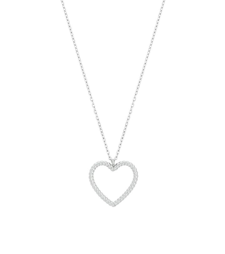Rope Heart Necklace M Steel