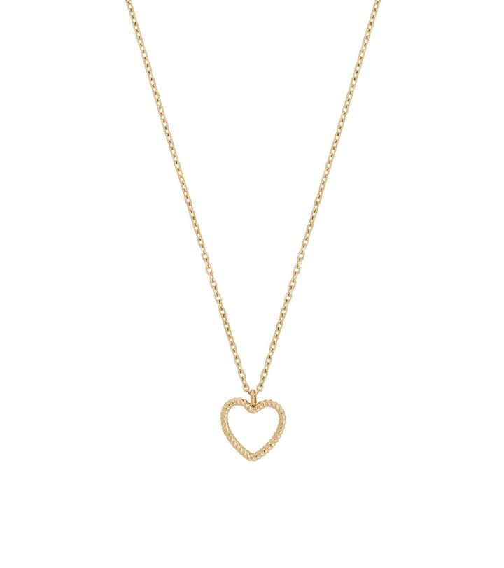 Rope Heart Necklace S Gold