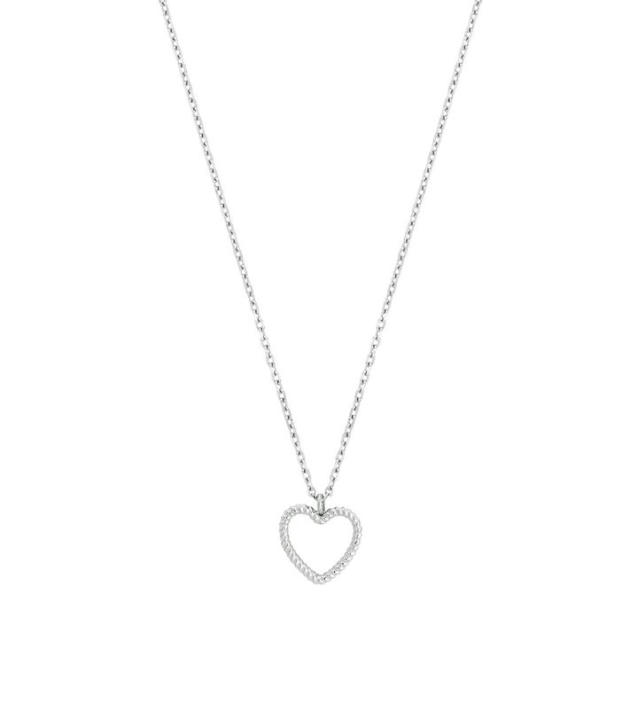 Rope Heart Necklace S Steel