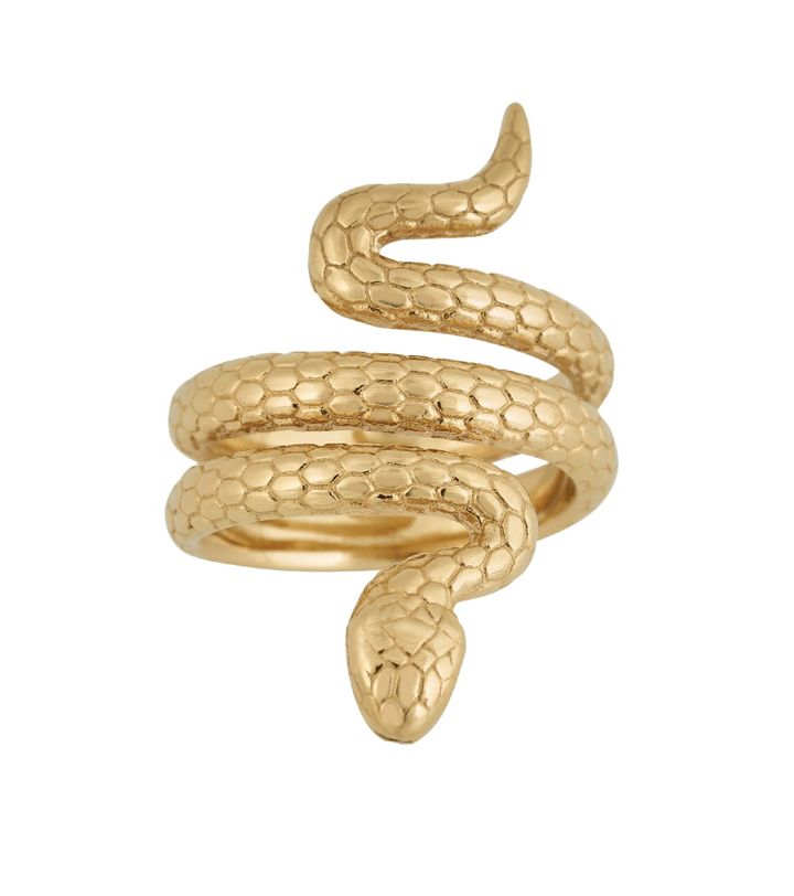 Snake Ring L Gold