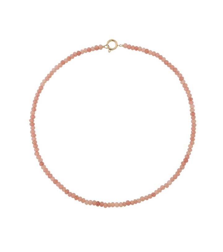 Summer Beads Necklace Pink Gold