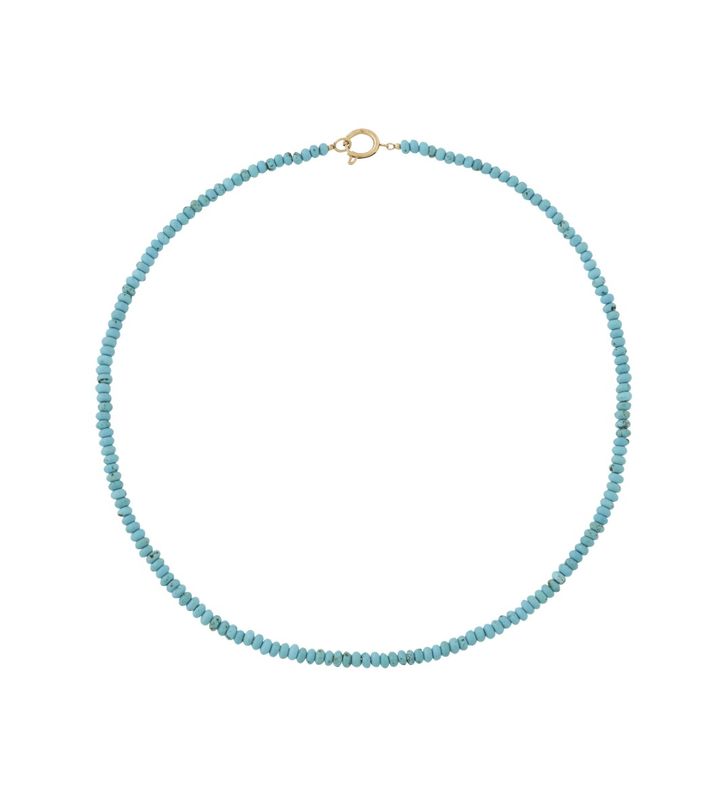 Summer Beads Necklace Turquoise Gold