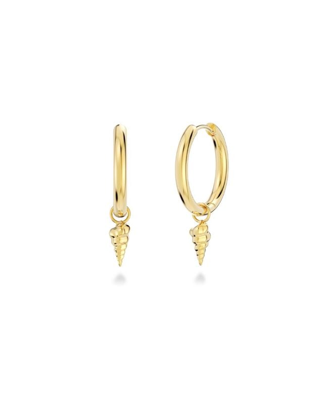Tropic Hoops Spiral Shell Gold